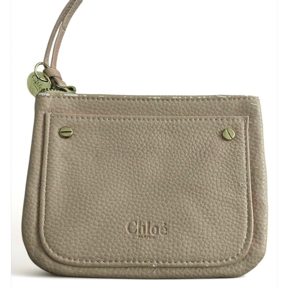 Chloe Clutch Bag Pouch Beige/Gold